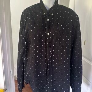 Men’s black long sleeve button down